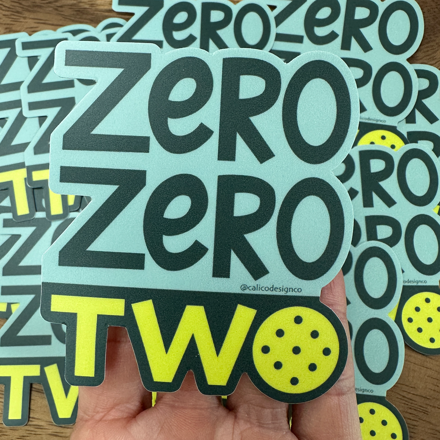 Pickleball Zero Zero Two Vinyl Sticker