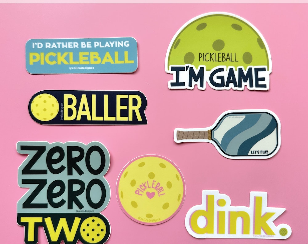 Ultimate Pickleball Vinyl Stickers Bundle