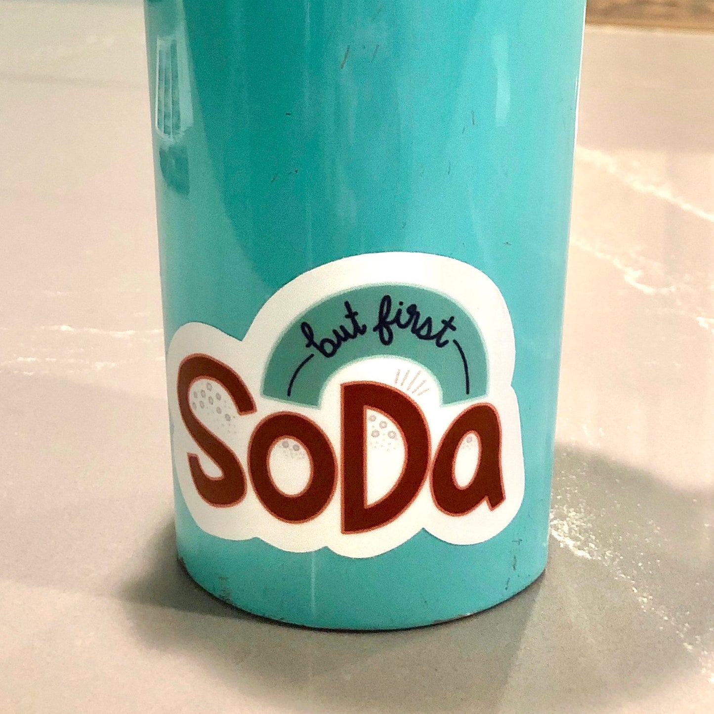 But First Soda Vinyl Sticker