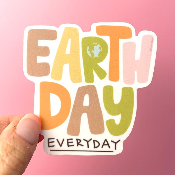 Earth Day Planet Earth Vinyl Sticker