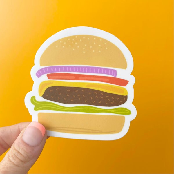 Cheeseburger / Hamburger Vinyl Sticker