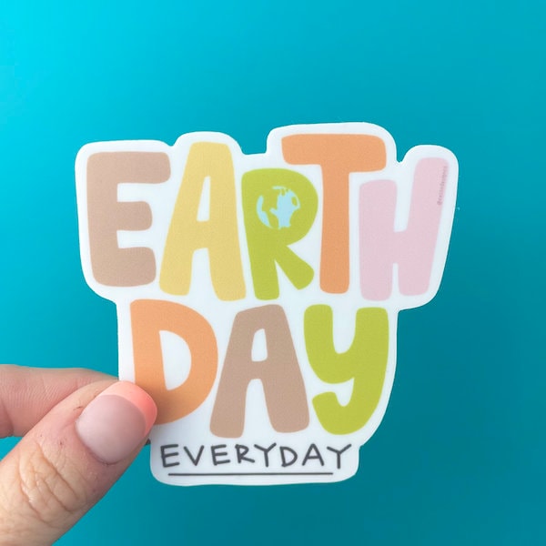 Earth Day Planet Earth Vinyl Sticker