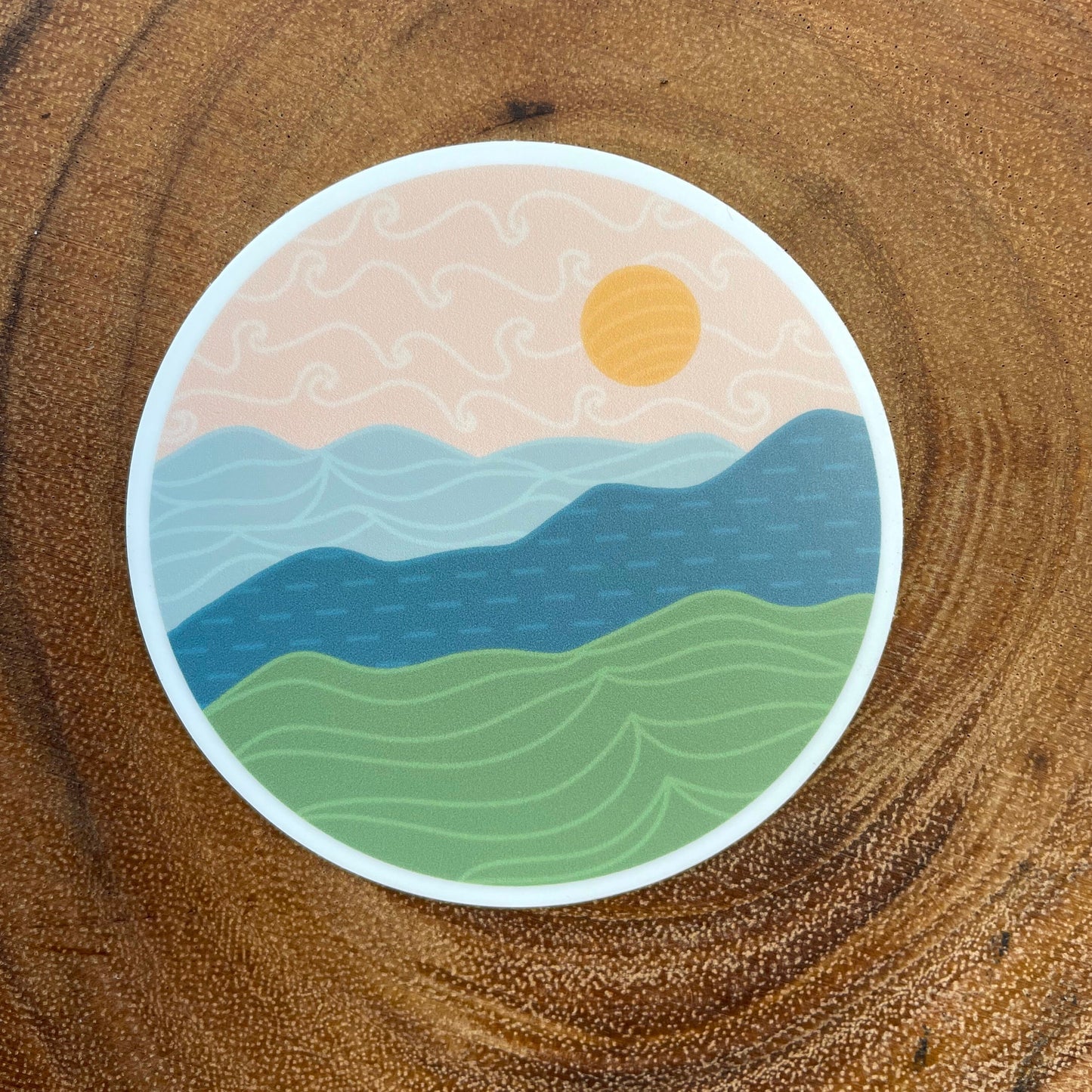 Pink Sky Nature Vinyl Sticker