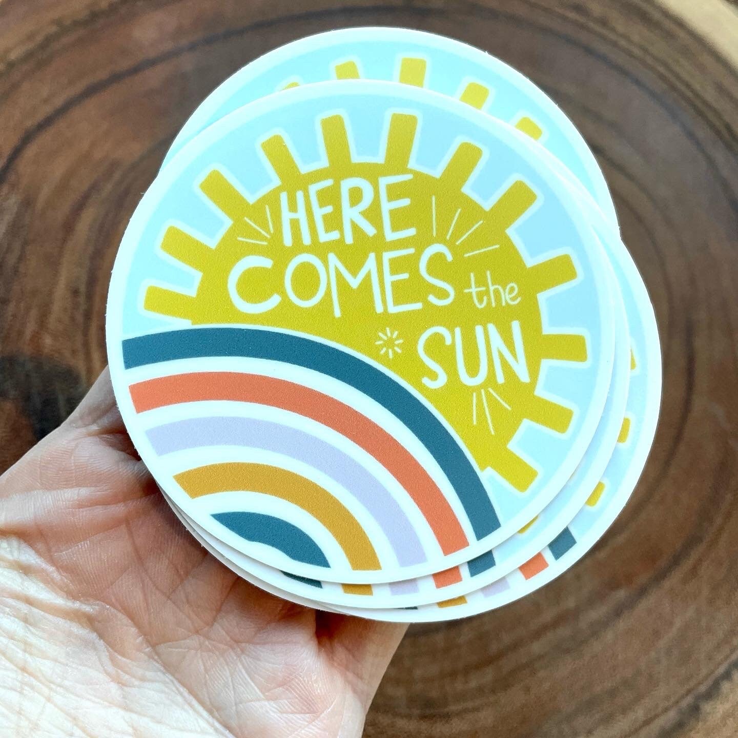 Here Comes the Sun Vinyl Sticker