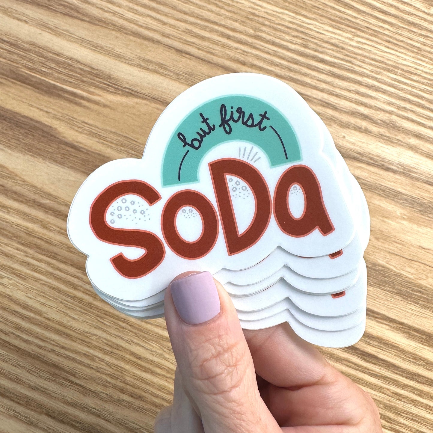 But First Soda Vinyl Sticker