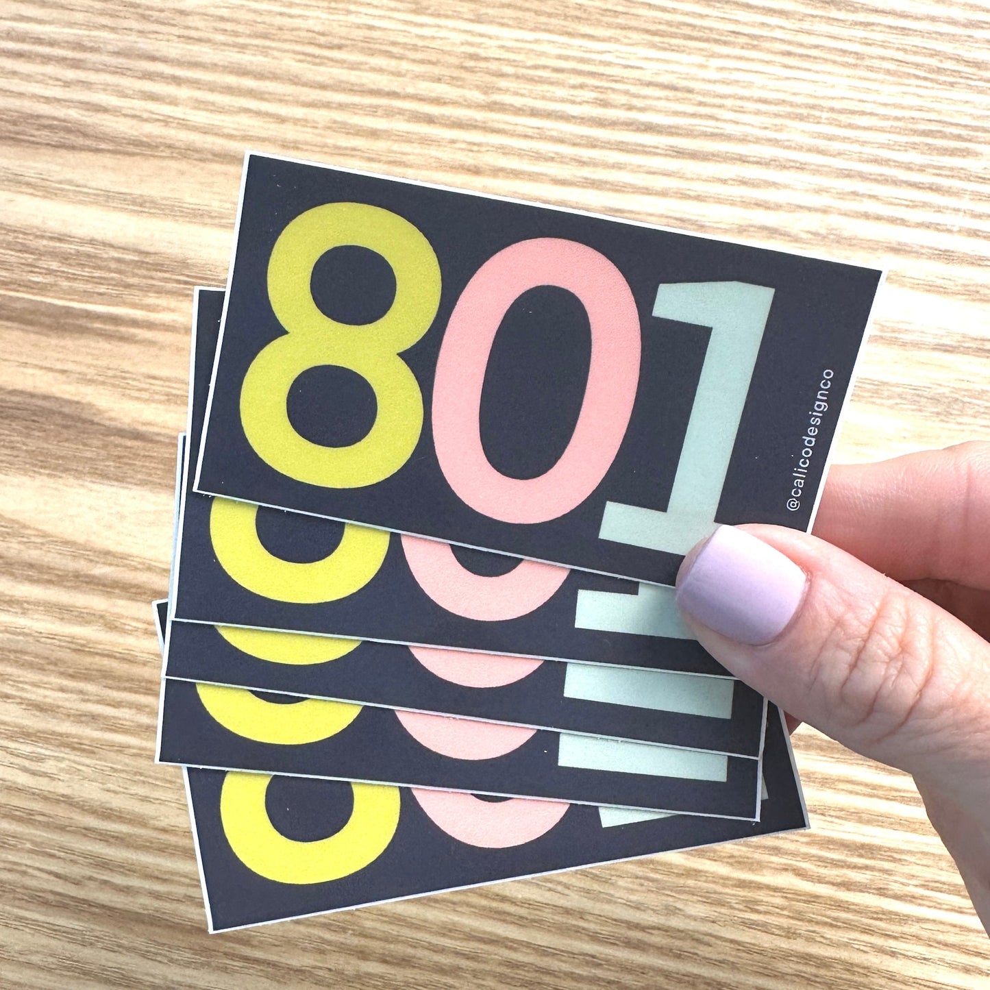 801 Utah Area Code Vinyl Sticker