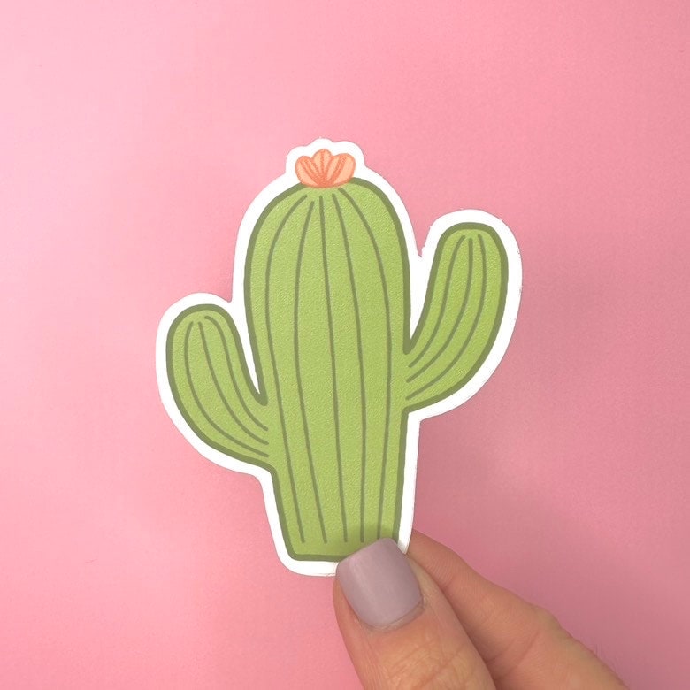 Cute Cactus Vinyl Sticker