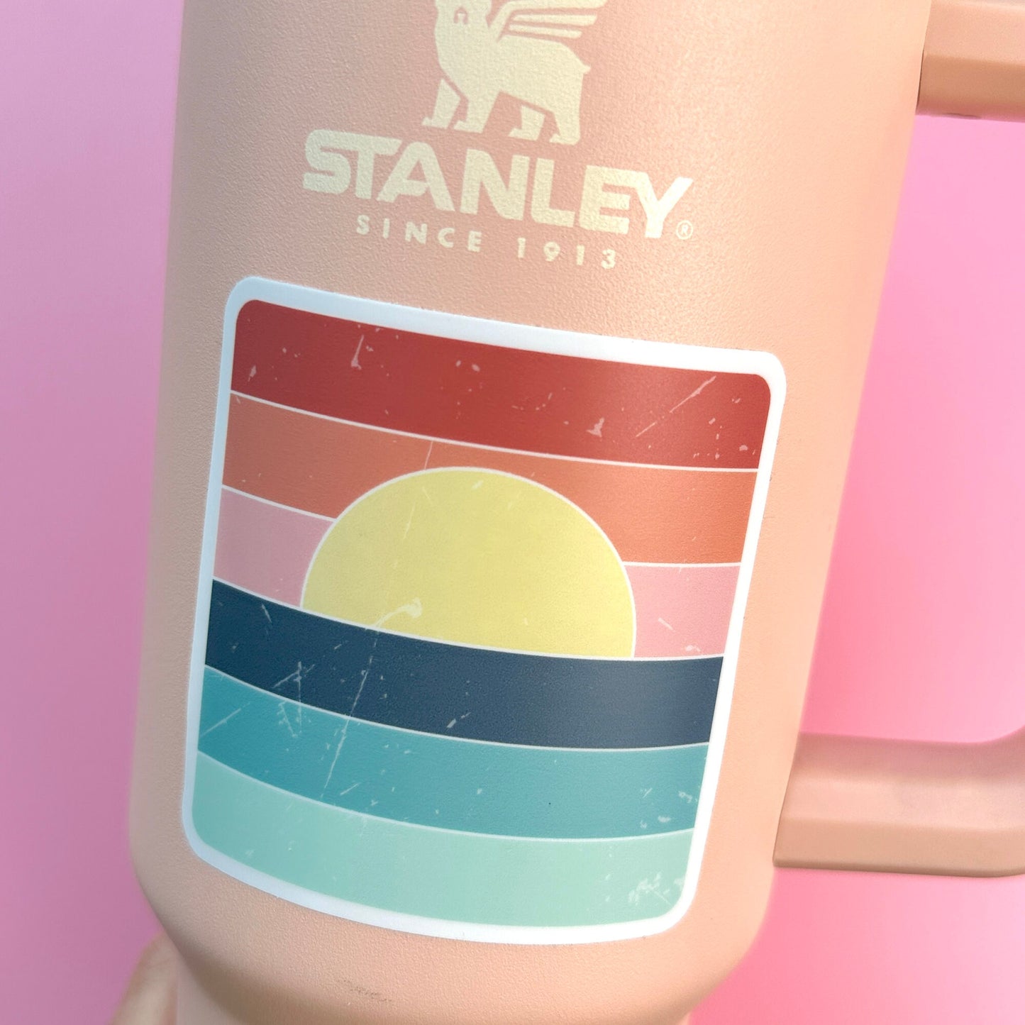 Sunset Stripes Vinyl Sticker