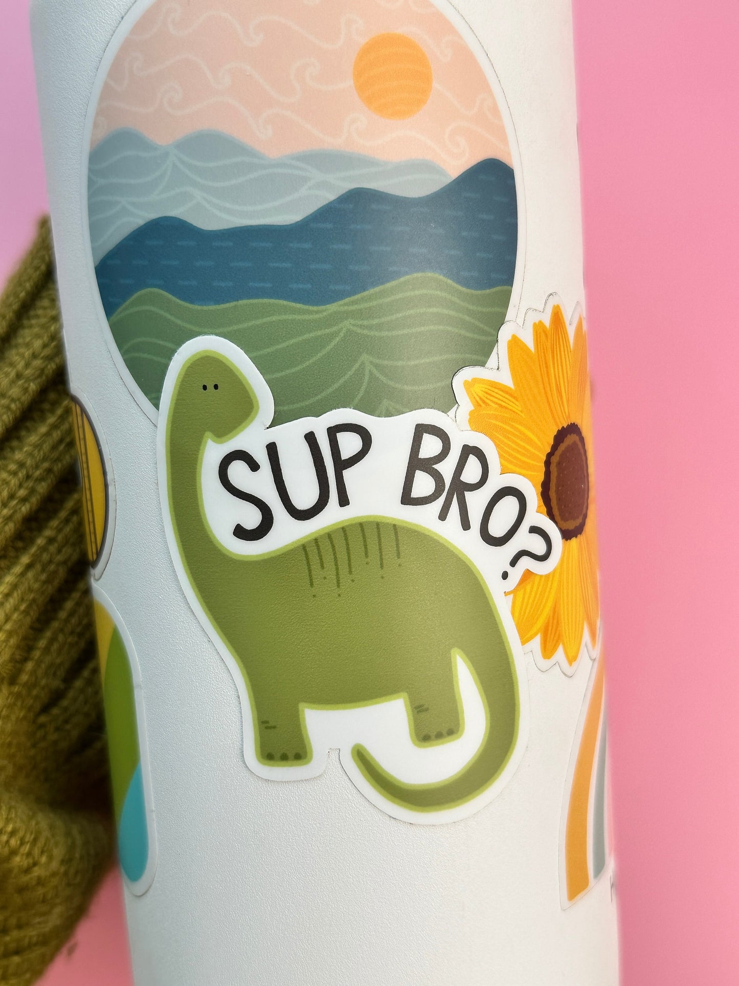 Dinosaur Sup Bro Vinyl Sticker