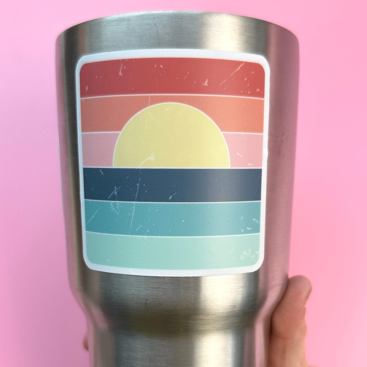 Sunset Stripes Vinyl Sticker