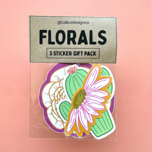 Modern Flower Vinyl Sticker Gift Set