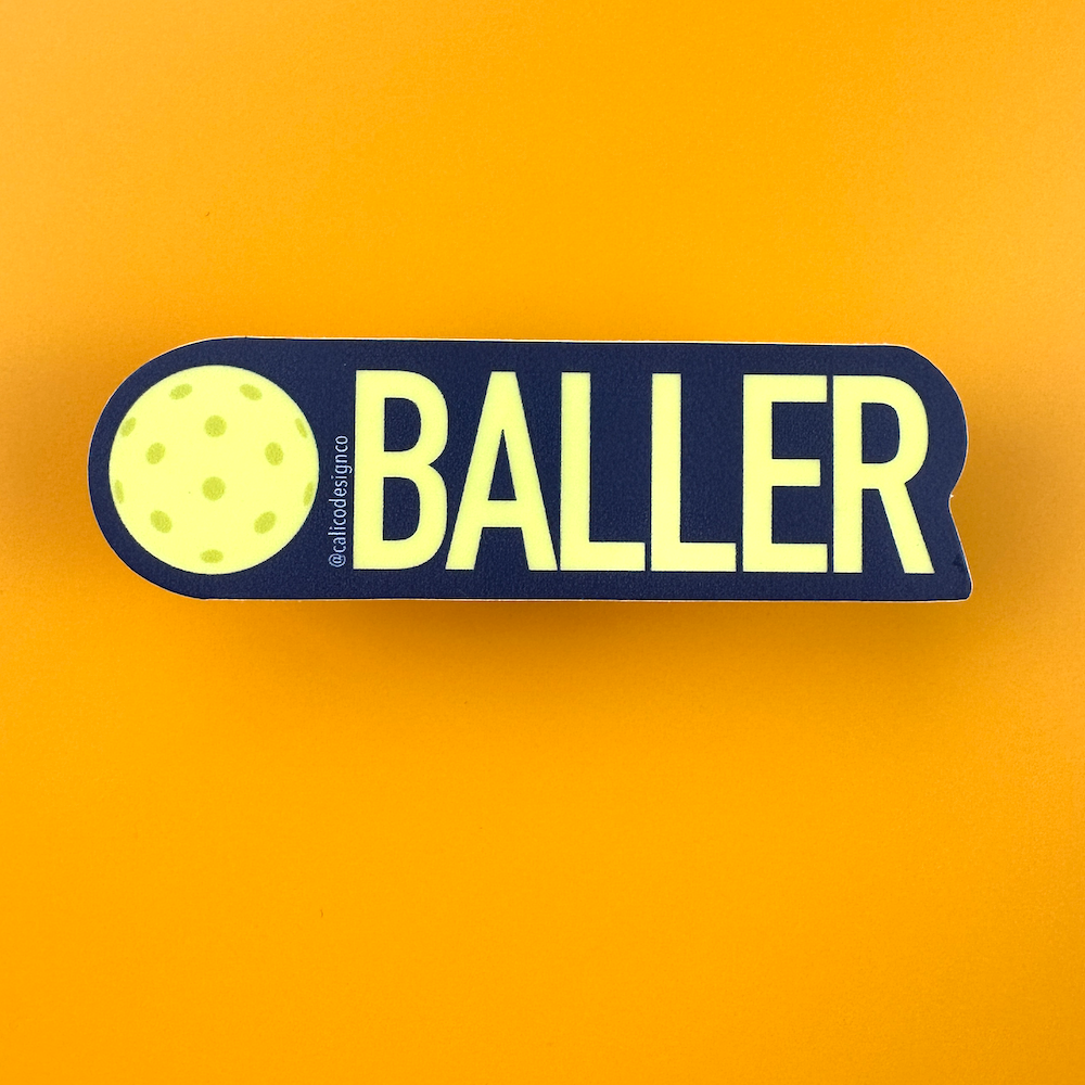 Pickleball Baller Vinyl Sticker