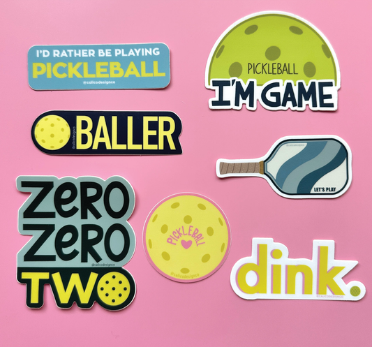 Ultimate Pickleball Vinyl Sticker Bundle