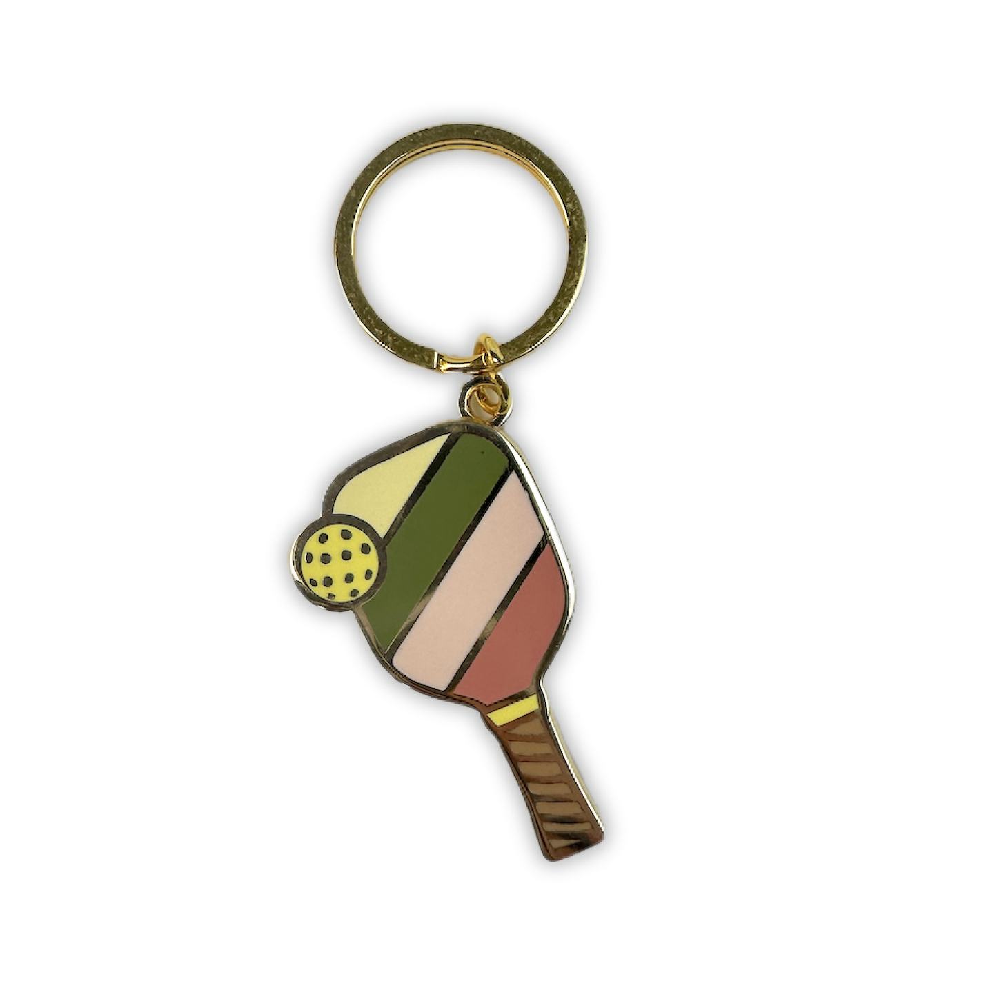 Pickleball Paddle Enamel Keychain