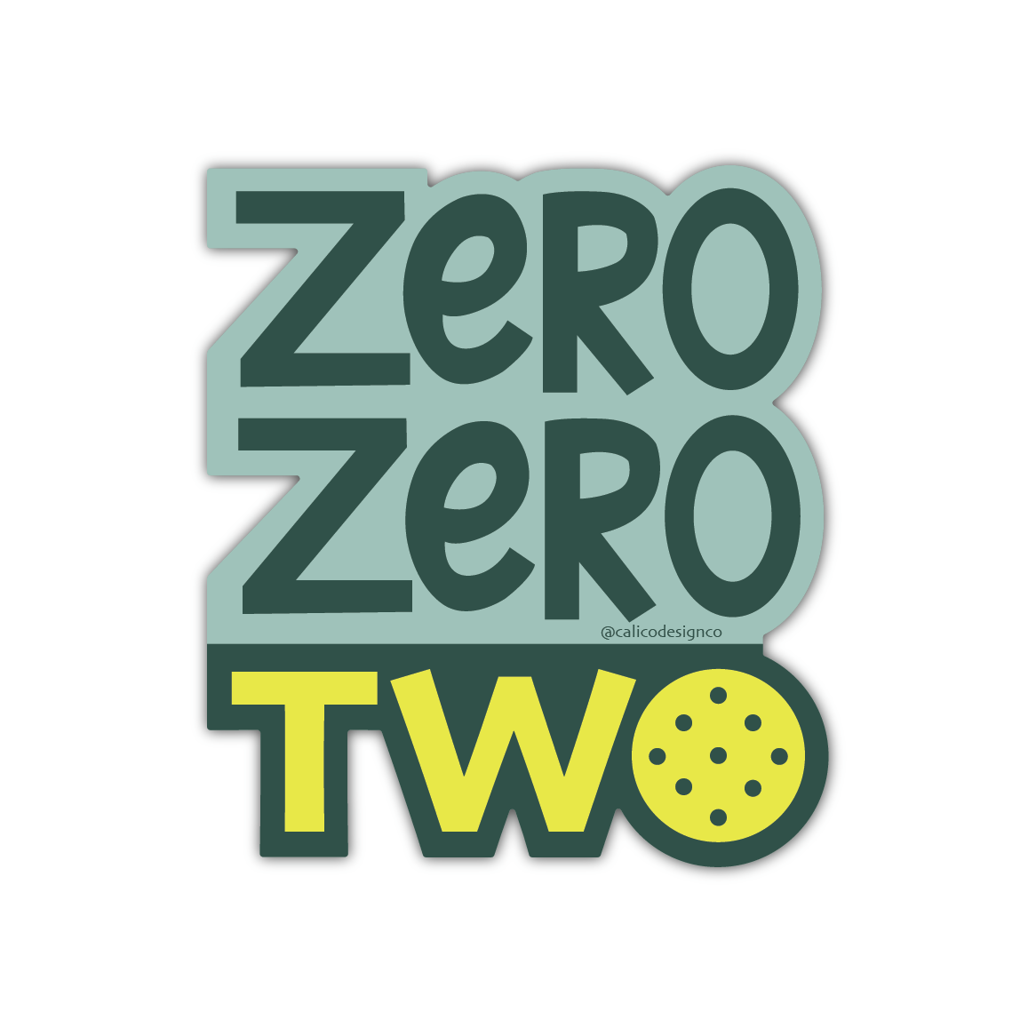 Pickleball Zero Zero Two Vinyl Sticker