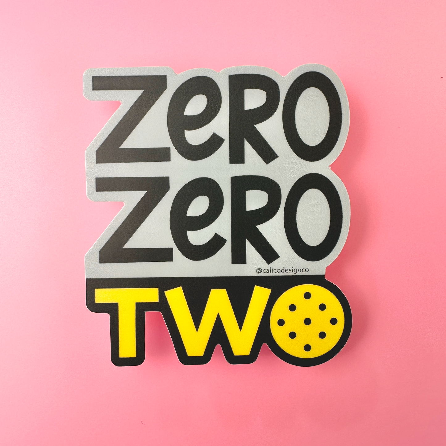 Pickleball Zero Zero Two Vinyl Sticker