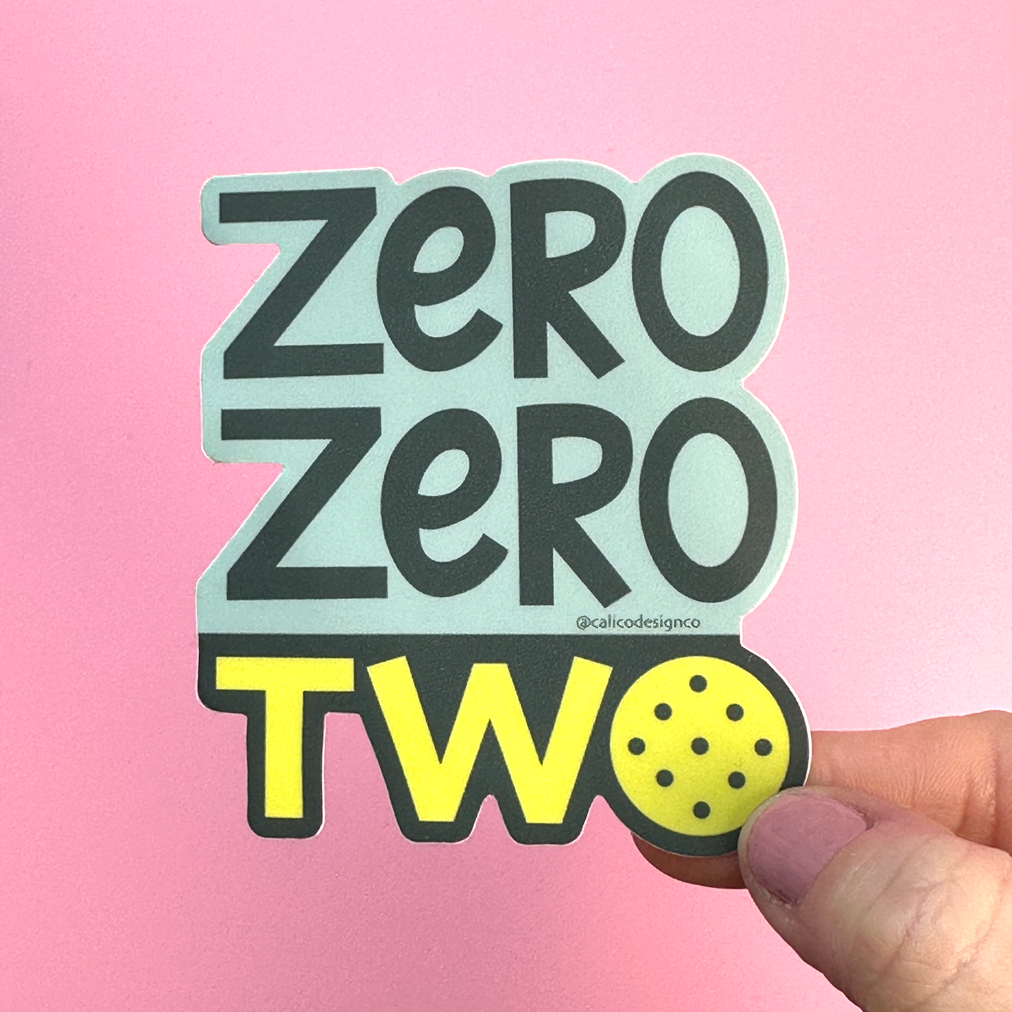 Pickleball Zero Zero Two Vinyl Sticker