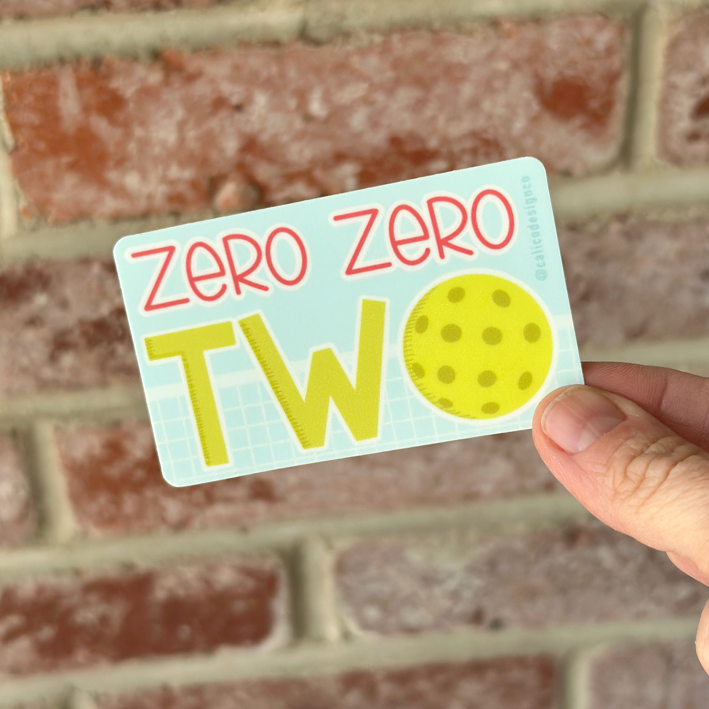 Zero Zero Two Pickleball Vinyl Sticker