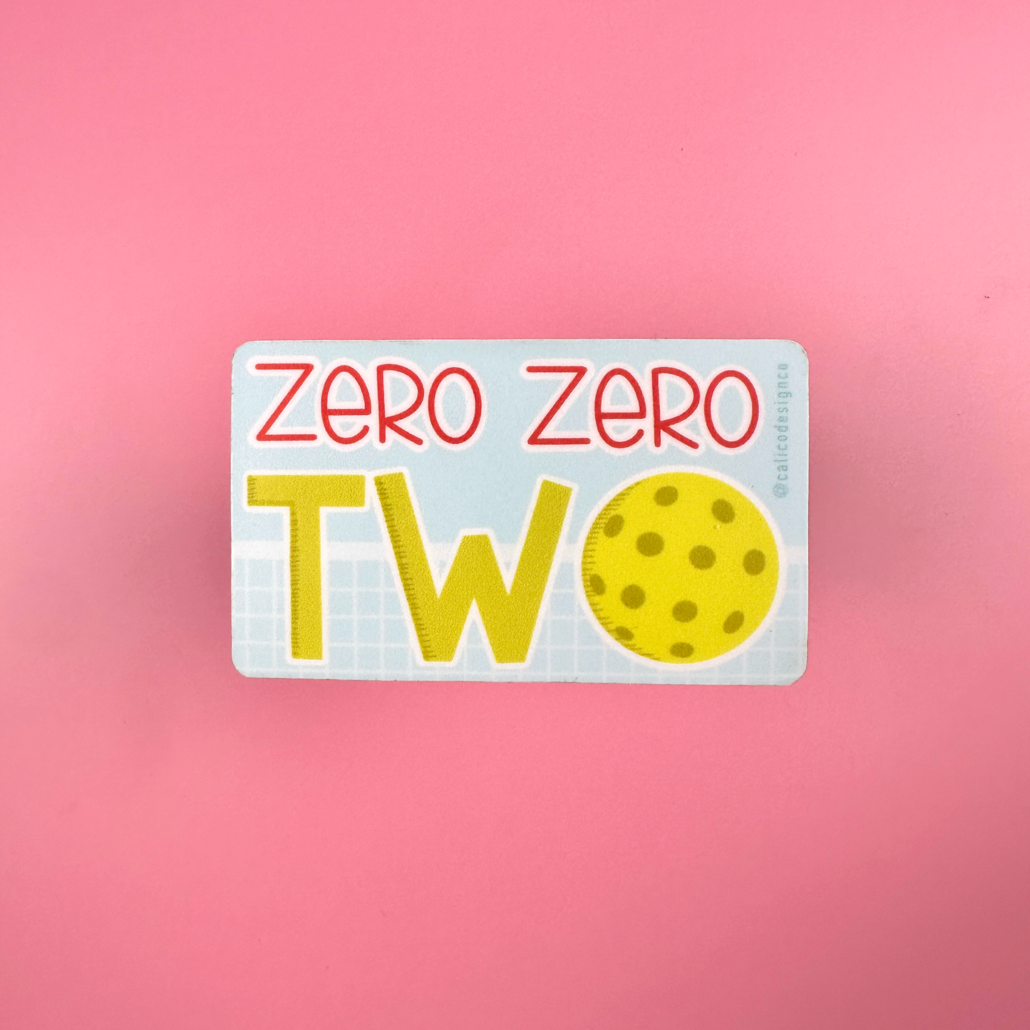 Zero Zero Two Pickleball Vinyl Sticker